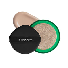 EASYDEW compact front view showing refill slot and sleek design benefit: refillable convenience