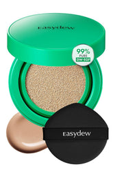 EASYDEW front compact showing refillable cushion for convenient travel and touchups