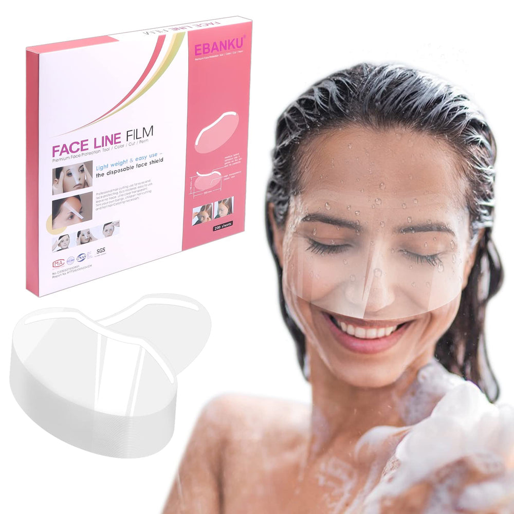 EBANKU front packaging showing 200 face shields and product branding for quick identification
