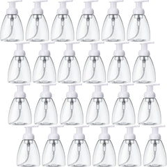 EBOOT front view of 24-pack showing clear refillable bottles and foam pumps