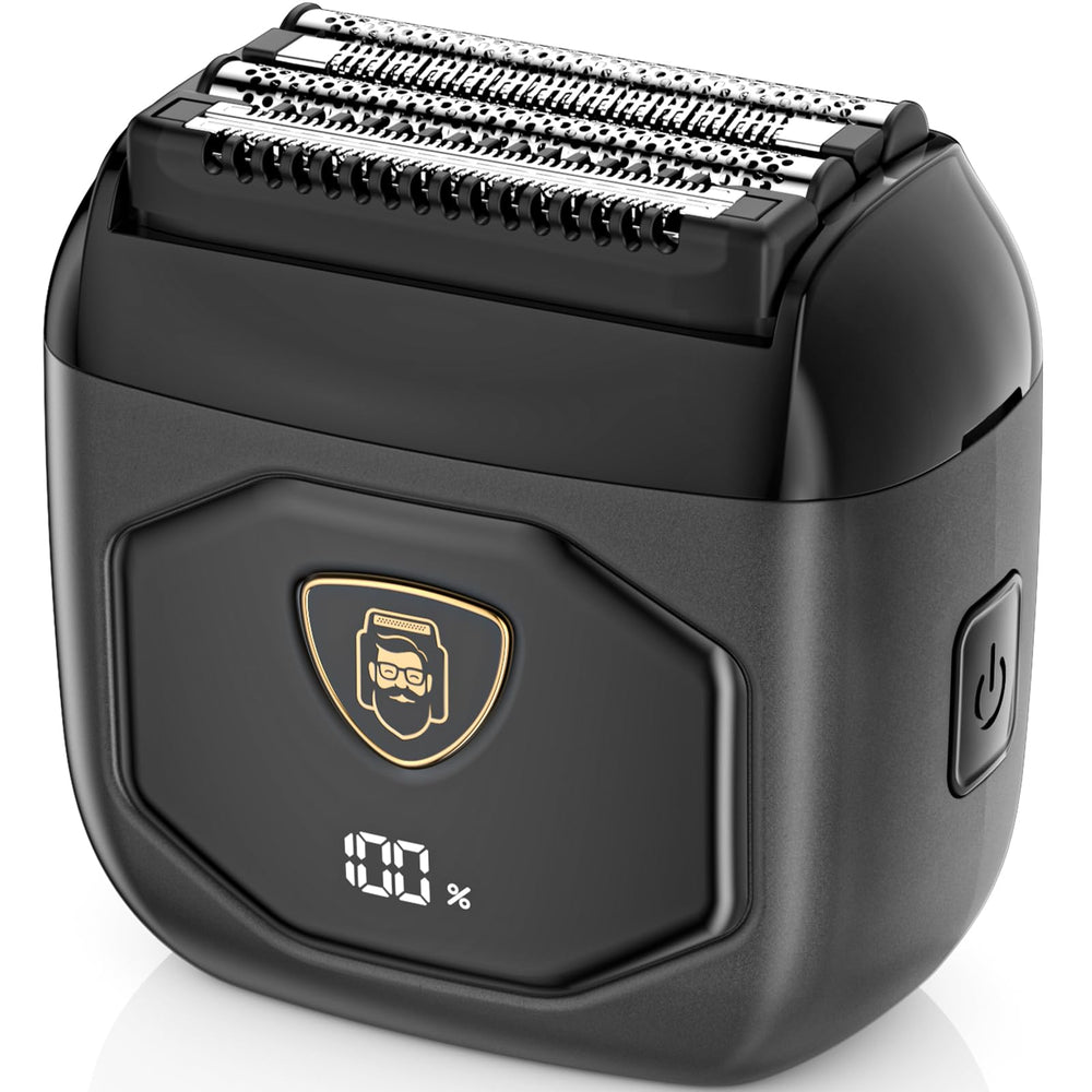 EchoByte front view showing full-metal shaver and ergonomic grip benefit