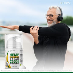 Eclipse Hemp arnica oil bottle and hemp leaves illustrating botanical ingredient sourcing benefit