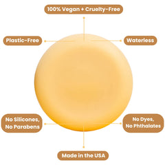 ECO ROOTS coconut bar in hand application demonstrating quick hydration