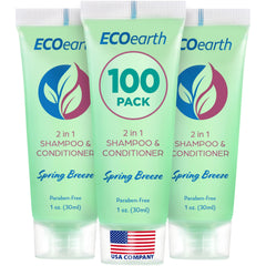 EcoEarth front packaging showing Spring Breeze bottle and clear branding benefits convenience