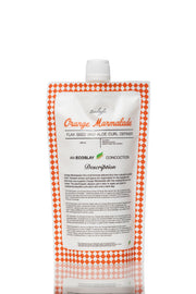 Ecoslay jar front view showing label and orange marmalade gel for clear product ID
