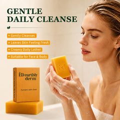 ED EARTHLY DERM HONAVE creamy lather texture demonstrating gentle cleanse