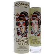 Ed Hardy Love & Luck front bottle showing label and 100 ml size for an eye-catching vanity display