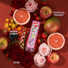 Ed Hardy cap and spray nozzle up close showing ease of application