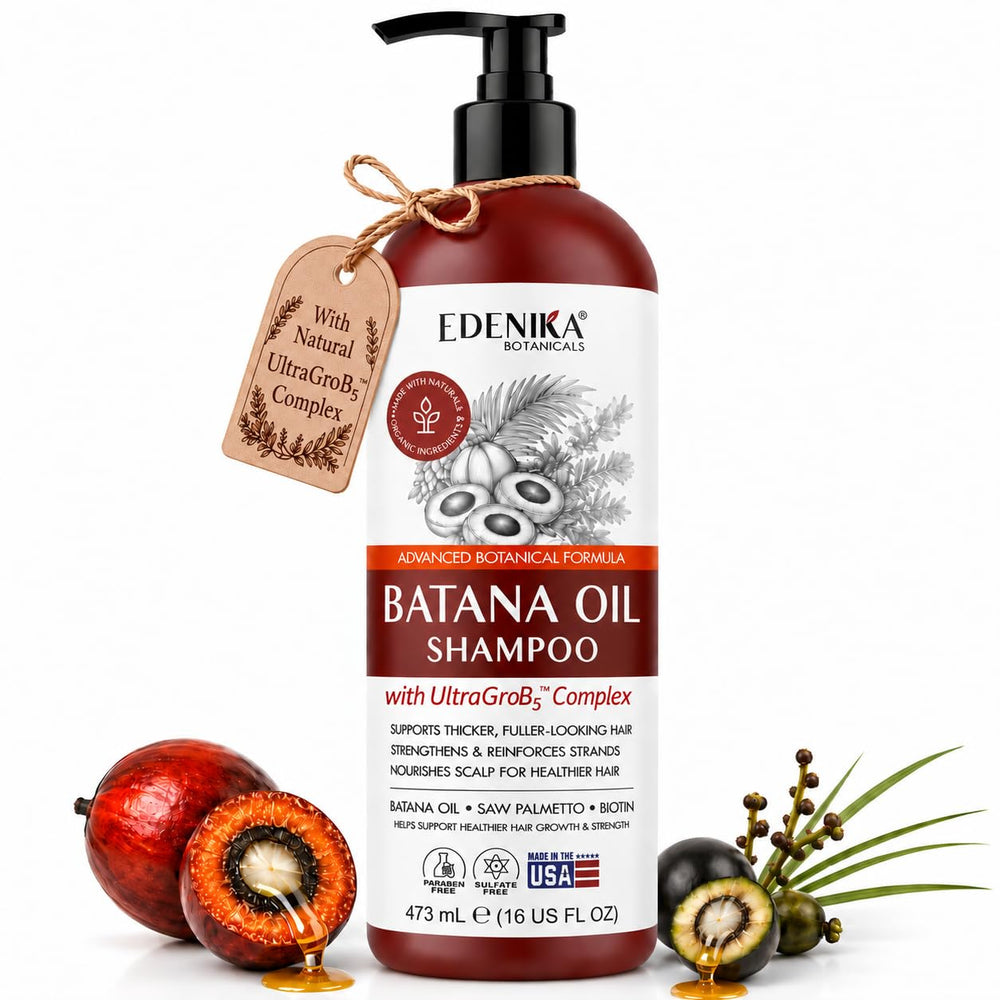 EDENIKA BOTANICALS bottle front view showing product and benefits
