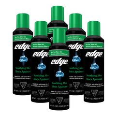 Edge front-facing 7 oz can showing branding and soothing aloe for effective protection