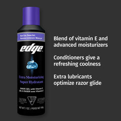 Edge can in hand to show 7 oz scale and travel convenience