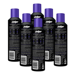 Edge side label close-up listing ingredients and product benefits