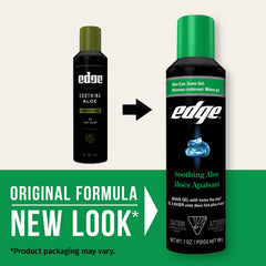 Edge foam texture close-up demonstrating thick lather and improved razor glide