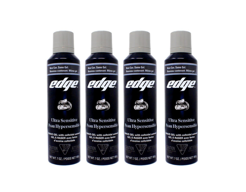 Edge bottle front packaging showing fragrance-free gel and soothing benefits