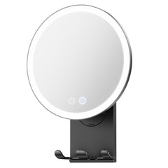 eeuuty front view LED mirror showing clear reflection and easy shaving