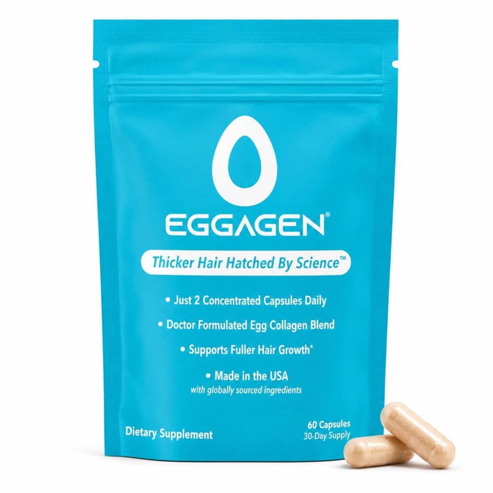 Eggagen front pouch shows packaging and supports easy daily use