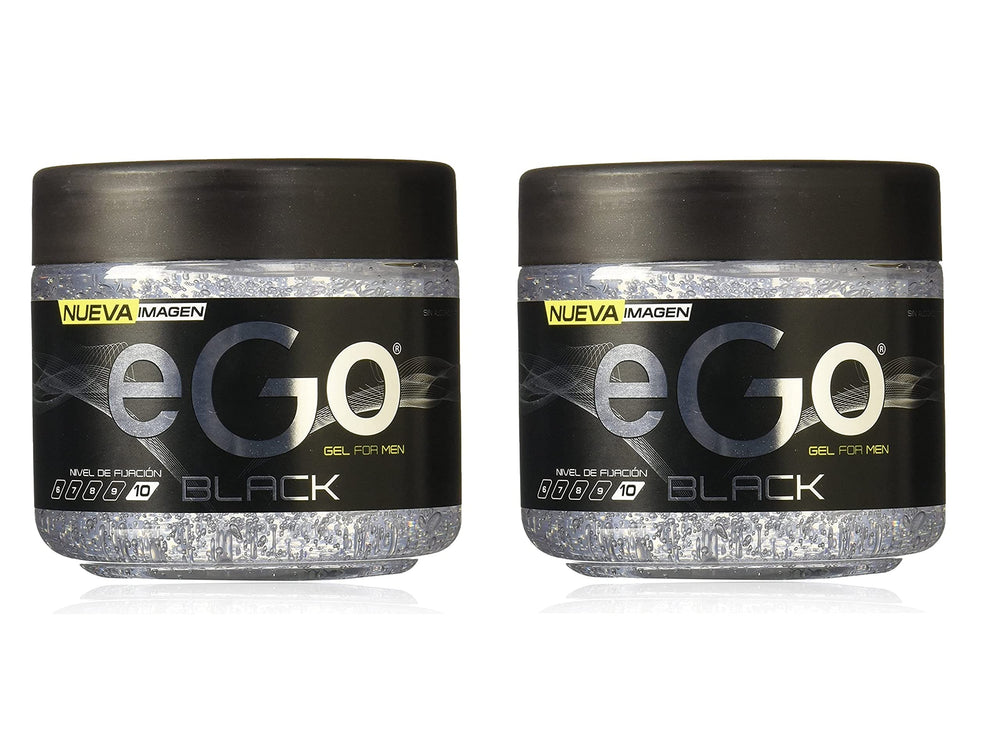 EGO eGo Black front packaging showing twin 450ml bottles and extra strong hold benefit