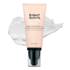 Eight Saints front packaging showing SPF 30 protection and benefits