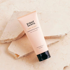 Eight Saints pump dispensing gel texture for gentle cleansing benefit