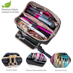 ELCUPA inner zipper pocket holding clips and cords to keep accessories organized