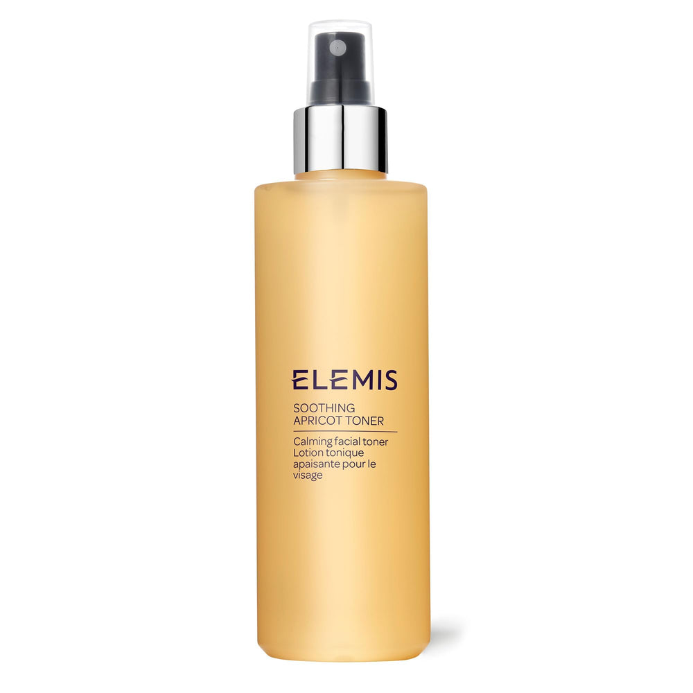 ELEMIS front bottle showing calming apricot toner for gentle hydration