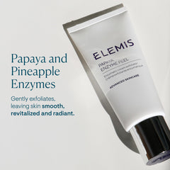 ELEMIS enzyme mask applied to cheek showing gentle exfoliation in use