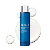 ELEMIS Musclease front bottle showing calming packaging and easy dispensing