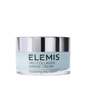 ELEMIS front packaging showing the Pro-Collagen Marine Cream jar and brand benefit