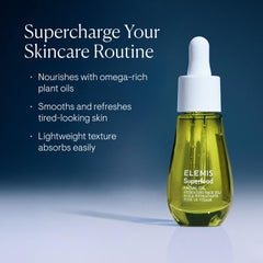 ELEMIS ingredients flatlay with broccoli seed and flaxseed for vitamins