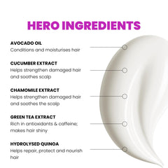 ELEVEN AUSTRALIA ingredient label highlighting avocado oil and cucumber extract benefits