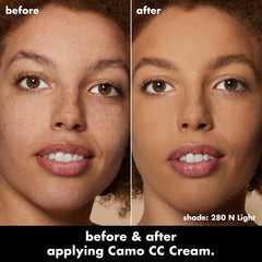 e.l.f. Camo CC Cream dispensing onto finger for precise application benefit