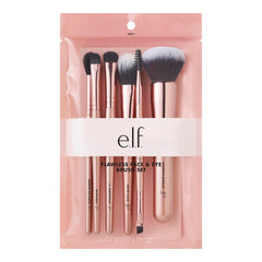 e.l.f. front packaging showing six vegan brushes for complete routines