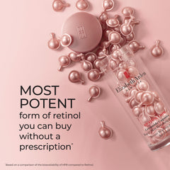 Elizabeth Arden open capsule with serum visible highlighting fresh potency