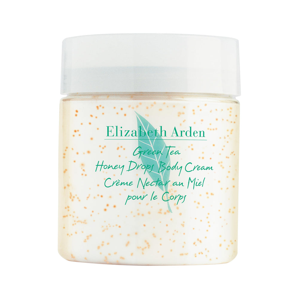 Elizabeth Arden jar front view showing refreshing green tea fragrance benefit