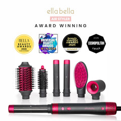 ELLA BELLA 32mm auto-wrap barrel creating voluminous curls with salon finish