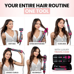ELLA BELLA dryer base closeup highlighting controls and fast airflow benefit