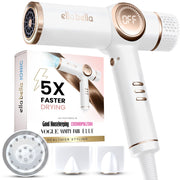 ELLA BELLA front view of dryer showing sleek design and fast drying benefit