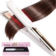 ELLA BELLA flat iron front view showing sleek design and fast styling