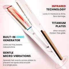 ELLA BELLA iron in use styling long hair quickly and evenly