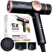 ELLA BELLA front view dryer showing compact design and quick styling benefit