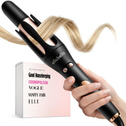 ELLA BELLA front view of automatic rotating curler showing design and quick styling benefit