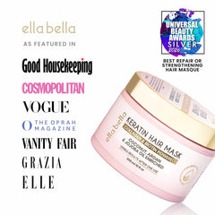 ELLA BELLA close-up of creamy keratin formula highlighting smooth consistency