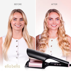 ELLA BELLA styling demonstration in hand, speeds beach-wave creation