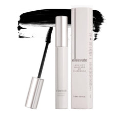 ELLEEBANA mascara on lashes lifestyle shot showing lifted curl and defined volume