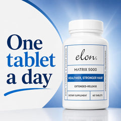 Elon Matrix 5000 tablet texture detail highlighting extended release coating benefit