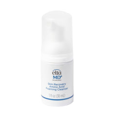 EltaMD front bottle showing 1 oz foaming face wash and travel size benefit