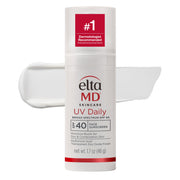 EltaMD pump bottle front view showing compact travel-friendly SPF convenience
