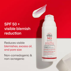 EltaMD pump dispensing product on hand highlighting easy controlled application benefit