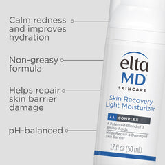 EltaMD close-up cream texture showing lightweight, non-greasy finish