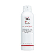 EltaMD UV AOX Mist front packaging showing bottle and label benefits